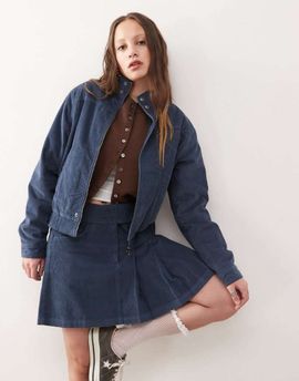 Reclaimed Vintage Reclaimed Vintage cord bomber jacket in navy - part of a set
