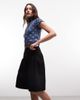 Reclaimed Vintage Reclaimed Vintage cotton poplin awkward length skirt in black - 1