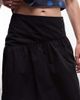 Reclaimed Vintage Reclaimed Vintage cotton poplin awkward length skirt in black - 3