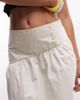 Reclaimed Vintage Reclaimed Vintage cotton poplin awkward length skirt in ivory-White - 3