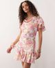 Reclaimed Vintage Reclaimed Vintage cowl neck mini dress with dropped waist detail in vintage floral-Multi - 1