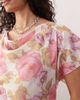 Reclaimed Vintage Reclaimed Vintage cowl neck mini dress with dropped waist detail in vintage floral-Multi - 3
