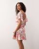 Reclaimed Vintage Reclaimed Vintage cowl neck mini dress with dropped waist detail in vintage floral-Multi - 4