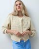 Reclaimed Vintage Reclaimed Vintage crochet cable knit cardi in buttermilk yellow-MULTI - 1
