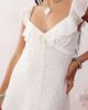 Reclaimed Vintage Reclaimed Vintage crochet mini beach dress with flutter sleeves in white-Green - 2