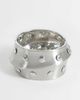 Reclaimed Vintage Reclaimed Vintage cuff bangle with stud detailing-Silver - 1