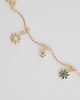 Reclaimed Vintage Reclaimed Vintage dainty necklace with floral charms in gold - 4