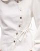 Reclaimed Vintage Reclaimed Vintage denim asymmetric jacket with tie detail  in white - part of a set - 3