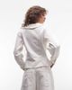 Reclaimed Vintage Reclaimed Vintage denim asymmetric jacket with tie detail  in white - part of a set - 4