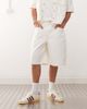 Reclaimed Vintage Reclaimed Vintage denim baggy shorts with tobacco stitching in ecru - part of a set-White - 2
