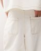 Reclaimed Vintage Reclaimed Vintage denim baggy shorts with tobacco stitching in ecru - part of a set-White - 3