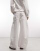 Reclaimed Vintage Reclaimed Vintage denim baggy wide leg jeans with tie detail in white - part of a set - 3