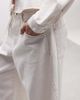 Reclaimed Vintage Reclaimed Vintage denim baggy wide leg jeans with tie detail in white - part of a set - 4