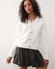 Reclaimed Vintage Reclaimed Vintage denim baseball shirt in ecru-White - 1