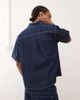 Reclaimed Vintage Reclaimed Vintage denim boxy shirt with zip detail in blue pinstripes - part of a set - 2