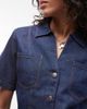 Reclaimed Vintage Reclaimed Vintage denim cropped short sleeve shirt in indigo - part of a set-Blue - 3