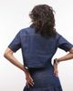 Reclaimed Vintage Reclaimed Vintage denim cropped short sleeve shirt in indigo - part of a set-Blue - 4