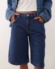 Reclaimed Vintage Reclaimed Vintage denim jorts in mid blue wash - 3