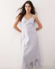 Reclaimed Vintage Reclaimed Vintage denim lace insert strappy cami midi dress in light blue wash - 1