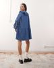 Reclaimed Vintage Reclaimed Vintage denim mini smock dress with oversized peter pan collar in midwash blue - 3