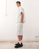 Reclaimed Vintage Reclaimed Vintage denim pinstripe carpenter shorts in white and brown - part of a set - 3