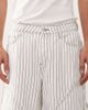 Reclaimed Vintage Reclaimed Vintage denim pinstripe carpenter shorts in white and brown - part of a set - 4