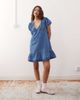 Reclaimed Vintage Reclaimed Vintage denim smock mini dress with puff sleeves in midwash blue - 2