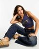 Reclaimed Vintage Reclaimed Vintage distressed one shoulder tank top in purple - 3