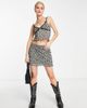 Reclaimed Vintage Reclaimed Vintage ditsy floral flock print cami with bows in black - part of a set - 4