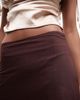 Reclaimed Vintage Reclaimed Vintage double layer skirt in brown and plaid-Multi - 4
