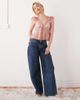 Reclaimed Vintage Reclaimed Vintage dressy button down top with lace trim in pink floral print-Multi - 3