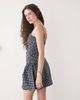 Reclaimed Vintage Reclaimed Vintage dropped waist mini sun dress in navy and white polka dots-Multi - 4