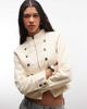Reclaimed Vintage Reclaimed Vintage drummer boy jacket in ecru twill-Green - 1