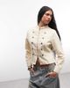 Reclaimed Vintage Reclaimed Vintage drummer boy jacket in ecru twill-Green - 3