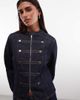 Reclaimed Vintage Reclaimed Vintage drummer boy jacket in indigo twill-Green - 1