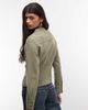 Reclaimed Vintage Reclaimed Vintage drummer boy jacket in khaki twill-Green - 4