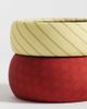 Reclaimed Vintage Reclaimed Vintage fabric stripe and polka dot bangle 2 pack in tones-Multi - 2