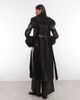 Reclaimed Vintage Reclaimed Vintage faux croc look trench coat with faux fur collar in and cuffs in black - 3