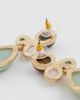 Reclaimed Vintage Reclaimed Vintage faux gem stone drop earrings in gold tone-Multi - 3
