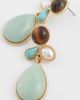 Reclaimed Vintage Reclaimed Vintage faux gem stone drop earrings in gold tone-Multi - 4