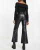 Reclaimed Vintage Reclaimed Vintage faux leather flares in black - 3