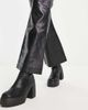 Reclaimed Vintage Reclaimed Vintage faux leather flares in black - 4