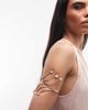 Reclaimed Vintage Reclaimed Vintage festival arm cuff with gem stone detail in gold - 1