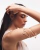 Reclaimed Vintage Reclaimed Vintage festival arm cuff with gem stone detail in gold - 3