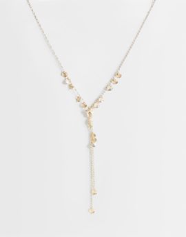 Reclaimed Vintage Reclaimed Vintage festival disc charm lariat necklace in gold