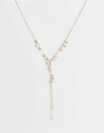 Reclaimed Vintage Reclaimed Vintage festival disc charm lariat necklace in gold