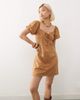 Reclaimed Vintage Reclaimed Vintage festival lace up faux suede mini dress in tan-Brown - 2
