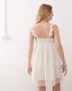 Reclaimed Vintage Reclaimed Vintage festival mini babydoll dress with lace inserts in white - 4