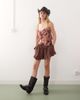 Reclaimed Vintage Reclaimed Vintage festival pull on shorts with drawstring in chocolate-Orange - 1