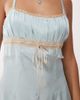 Reclaimed Vintage Reclaimed Vintage festival satin romper in mint green with lace trims - 2
